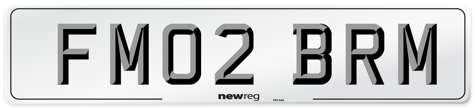 FM02 BRM Number Plate from New Reg